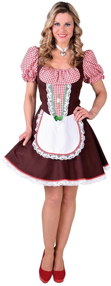 Boeren Tirol & Oktoberfest Kostuum | Angela Almhof Bierfeest Dirndl | Vrouw | Medium | Bierfeest | Verkleedkleding